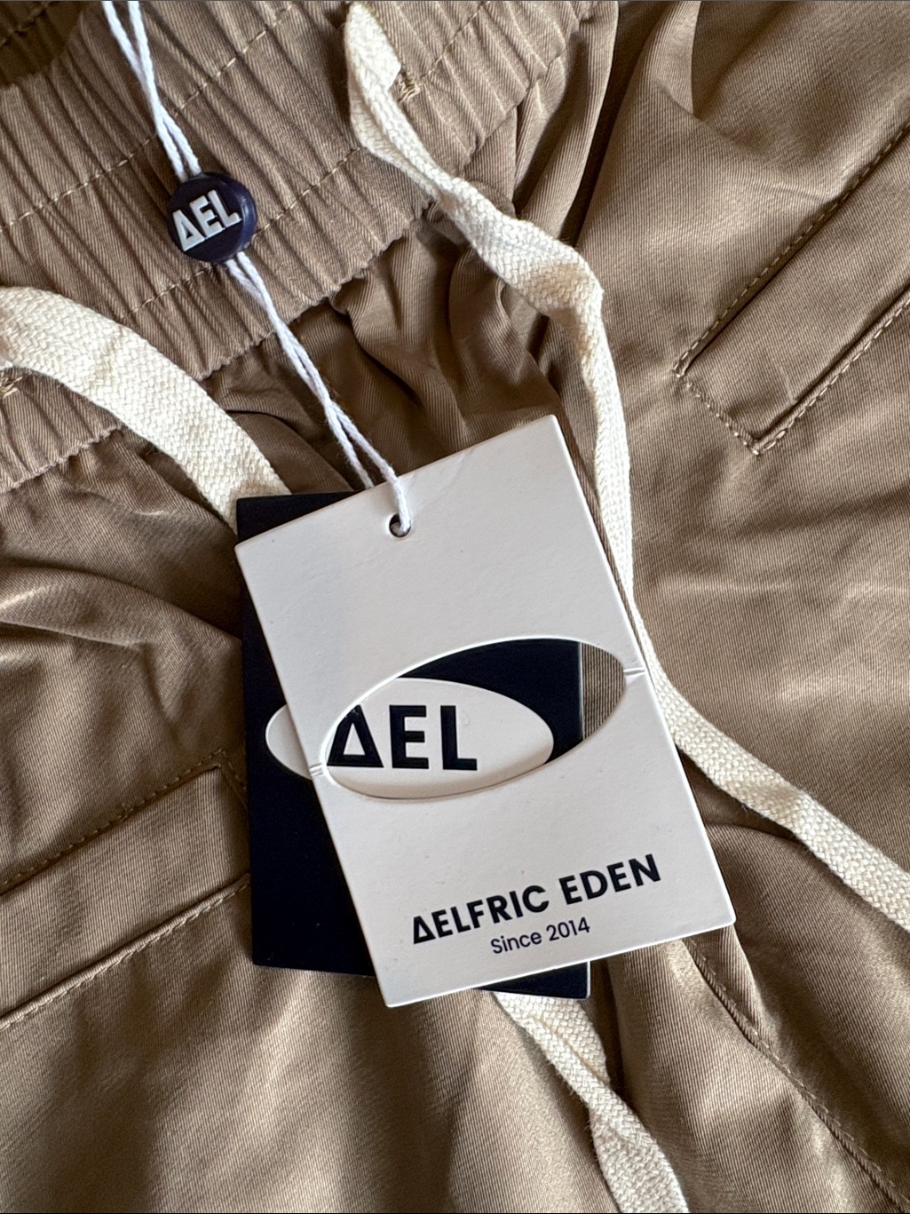 Nwt Aelfric Eden Pants Khaki Drawstring Parachute Balloon Pants Size M — image 3 of 8